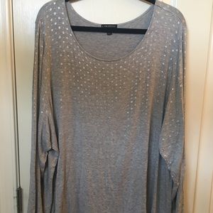 Long sleeve knit shirt with  snow flakes